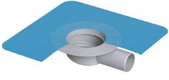 ტრაპის სიფონის ქვედა ნაწილი მემბრანით /SIPHON B.B.-180 MM MEMBRANE - 100 Ø - H.O.  - 115 MM