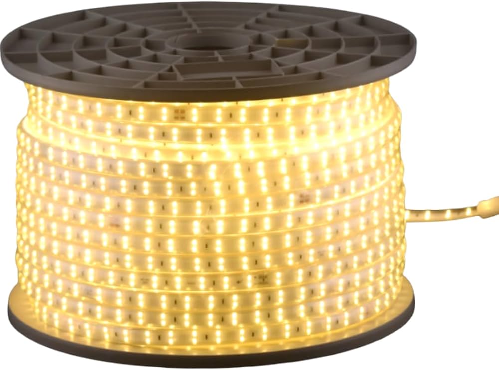 (ს25) ლედ-ლენტი(100მეტრიანი) BSMG-48 3000K 220V 2835 120LED 1L 8MM NO WIRE 100M/ROLL