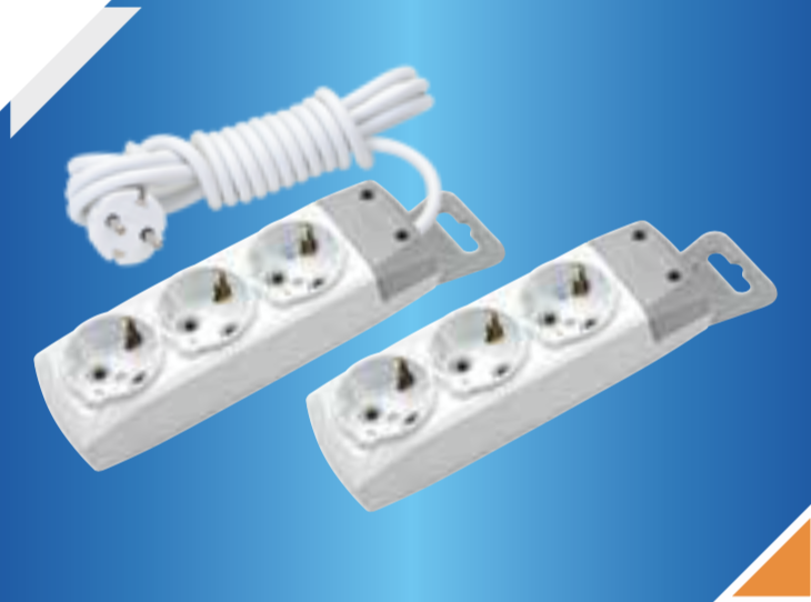 დამაგრძელებელი 3-იანი 5 მ კაბელით (დამიწებით)/DE-PA 3 Gang Earthed Socket with 5m cord