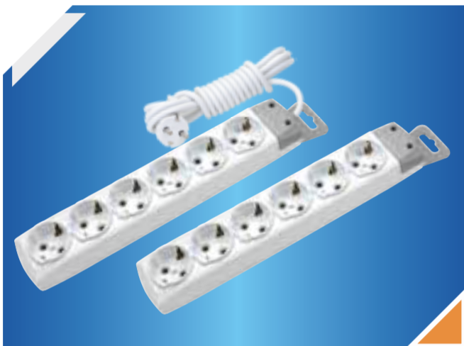 დამაგრძელებელი 6-იანი 5 მ კაბელით (დამიწებით)/DE-PA 6 Gang Earthed Socket with 5m cord