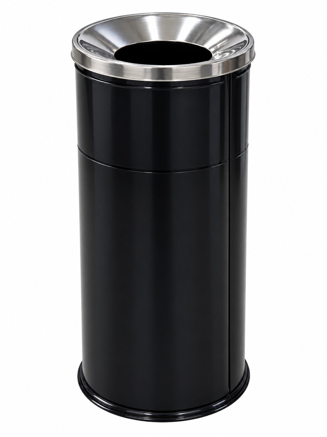 (ს24-25) ნაგვის ურნა შავი/DUST BIN - FLAT LID - BLACK