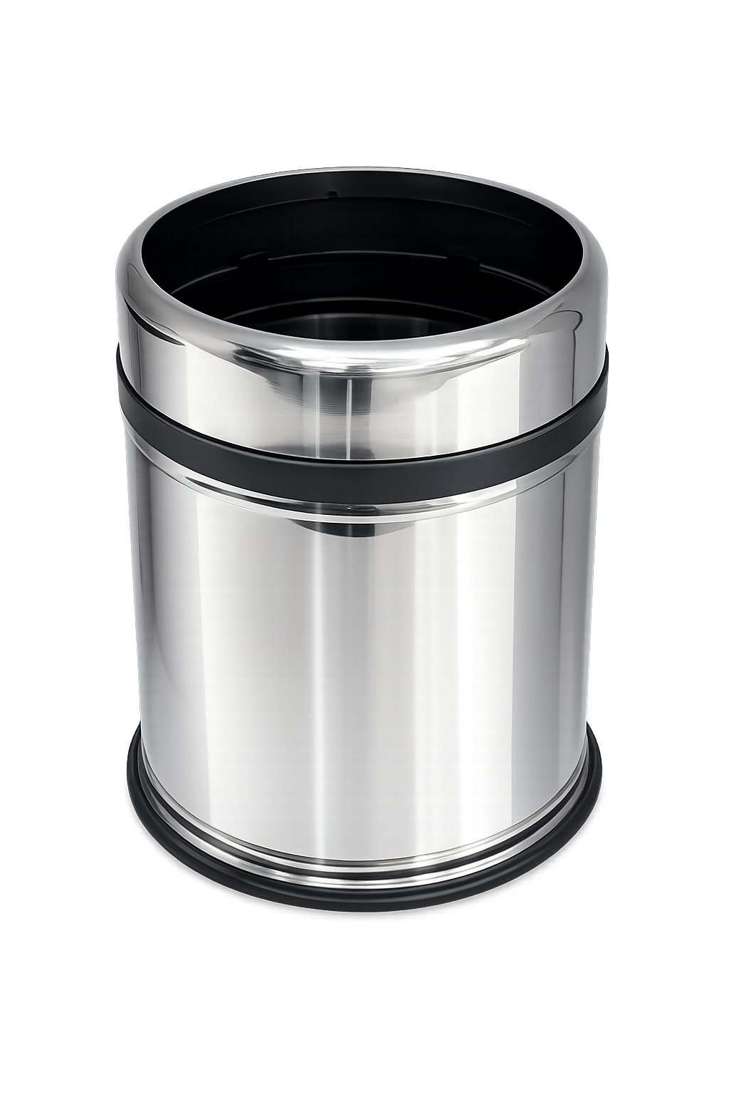 (ს22-24) ნაგვის ურნა ღია ტიპის 12 LT 32 cm/DUST BIN - PRATIC COVER WITH CIRCLE - SS.430 12 LT