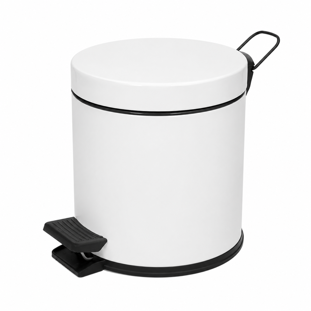(ს22) ნაგვვის ურნა თეთრი  3 LT 22 cm / STANDART BOYALI ÇÖP KOVASI BEYAZ 3 LT
