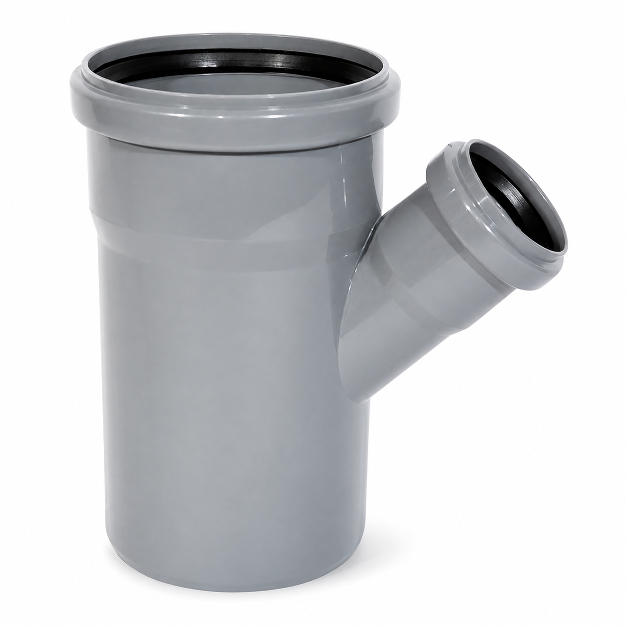 (ს3) საკანალიზაციო მილის სამკაპი 110x50  PVC 45°