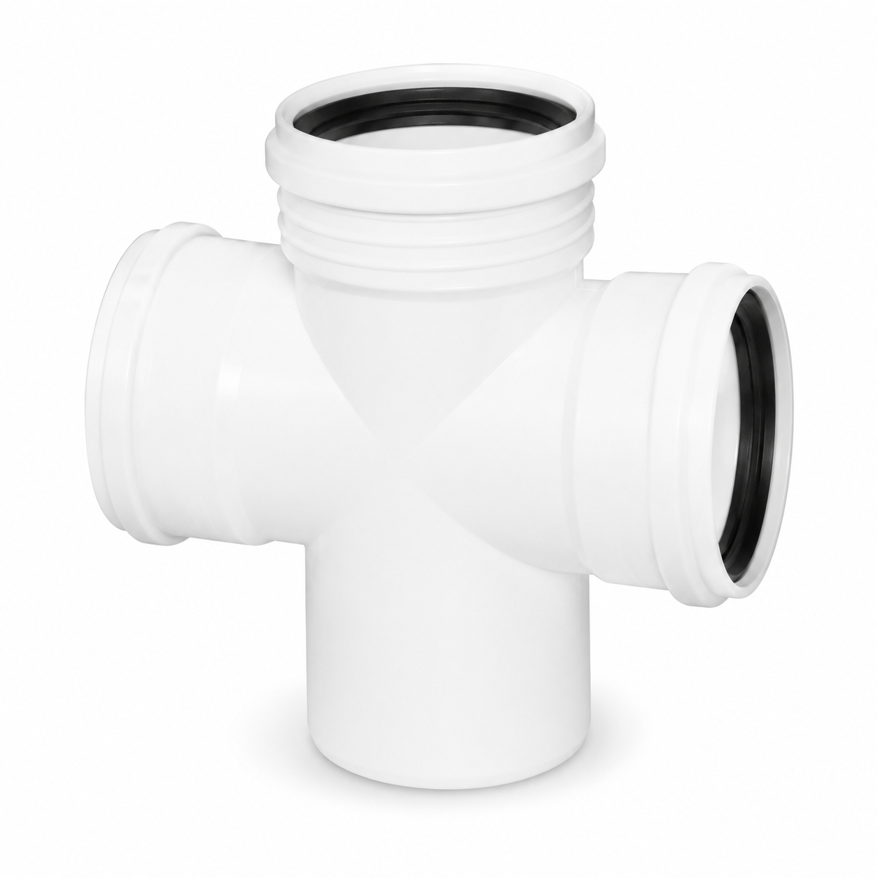 (ს3) საკანალიზაციო მილის ჯვარედინი PVC 110x110  90°