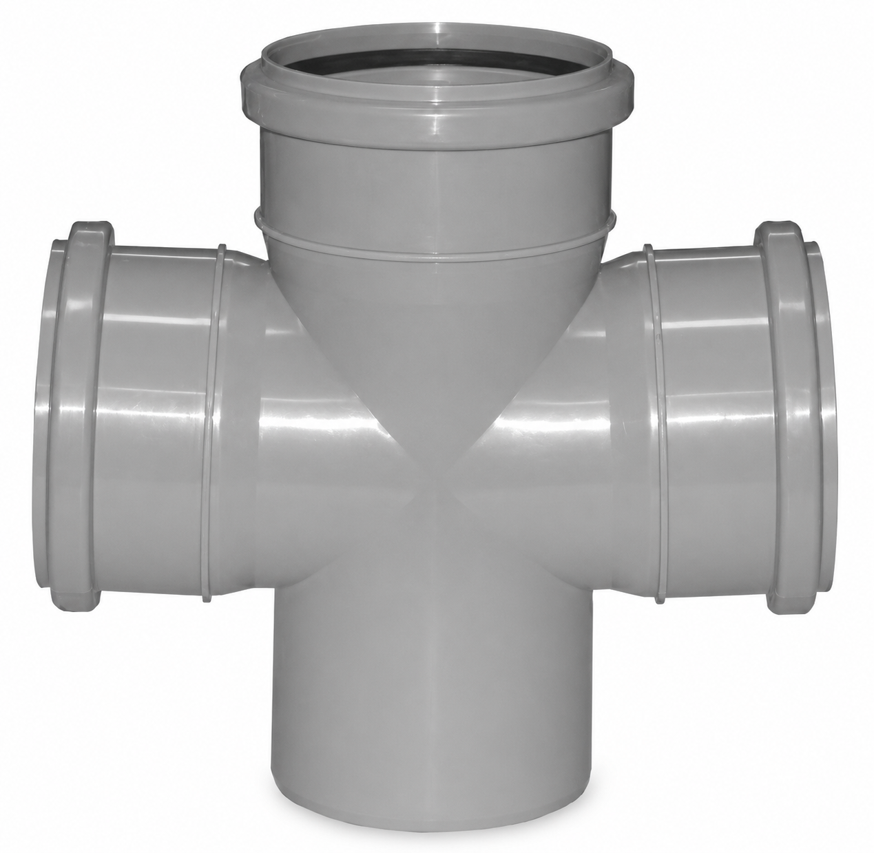 (ს3) საკანალიზაციო მილის ჯვარედინი PVC 110x110   45°