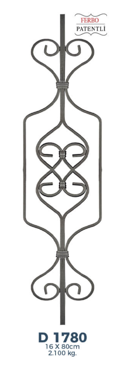 ჭედური კონსტრუქციები;D1780  16სმX80სმ