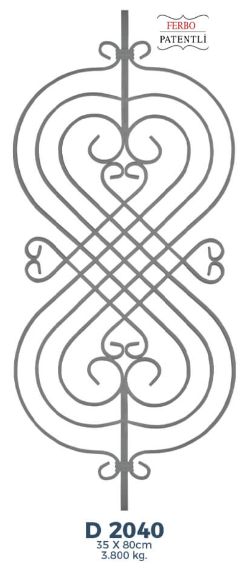 ჭედური კონსტრუქციები D2040      35x80სმ