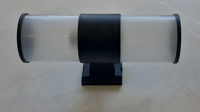 კედლის სანათი მატოვი ორმხრივი ნათებით XF02/2,(შავი)