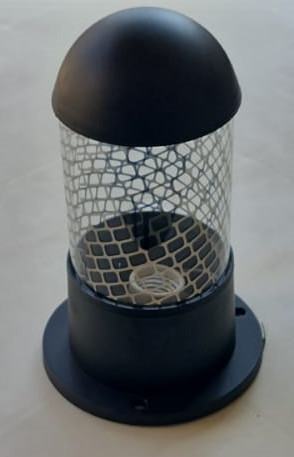 კედლის სანათი ბადით პირდაპირი სამაგრით XF02/1, LAWN(შავი)