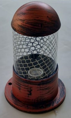 კედლის სანათი ბადით პირდაპირი სამაგრით XF02/1, LAWN(სპილენძისფერი)