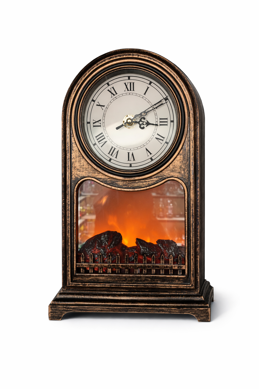 დეკორატიული საათი (ბუხრის ეფექტით)  SP-22  IDEA 12-1 (40სმ) 