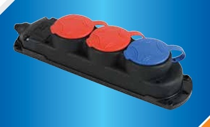 DE-PA 338018 გამანაწილებელი კაუჩუკის 2-რი 3 ფაზიანი +1 ფ/ნ