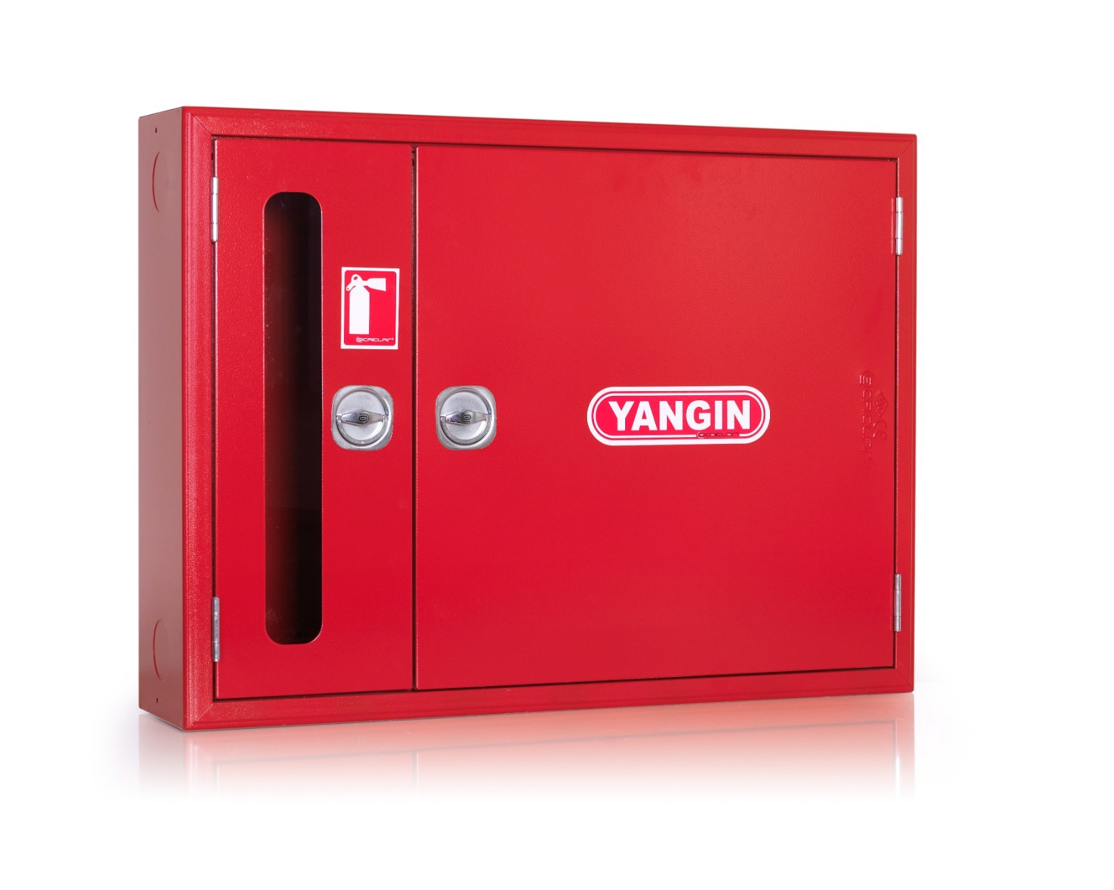 სახანძრო ყუთი 1" 20მ. შლანგით --წითელი მინით (650*900*220მმ) /1"20MT HOSE 1" VALVE FIRE CABINET (650*900*220 MM)