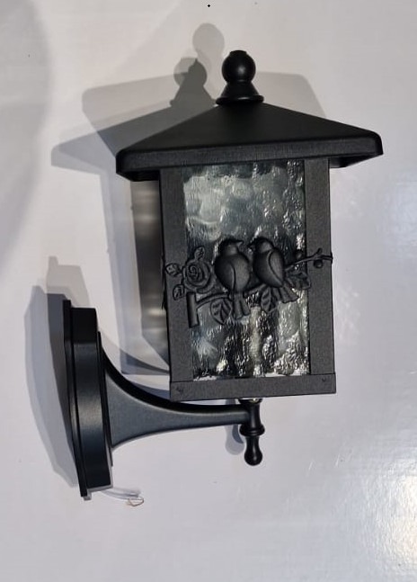 კედლის ლამპიონი  10-12 BL (შავი) 16,5სმX16.5სმX20სმ