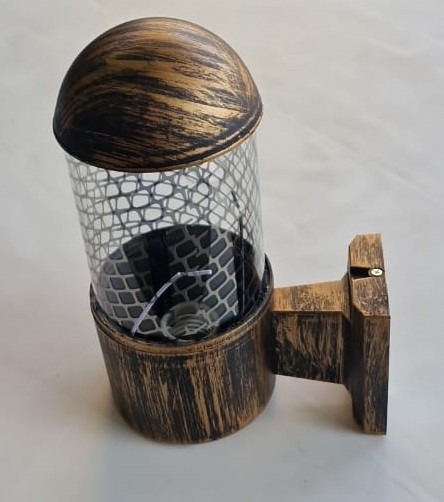 კედლის სანათი ბადით გვერდითი სამაგრით XF02/1(ოქროსფერი)