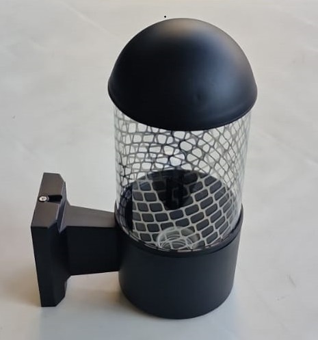 კედლის სანათი ბადით გვერდითი სამაგრით XF02/1(შავი)