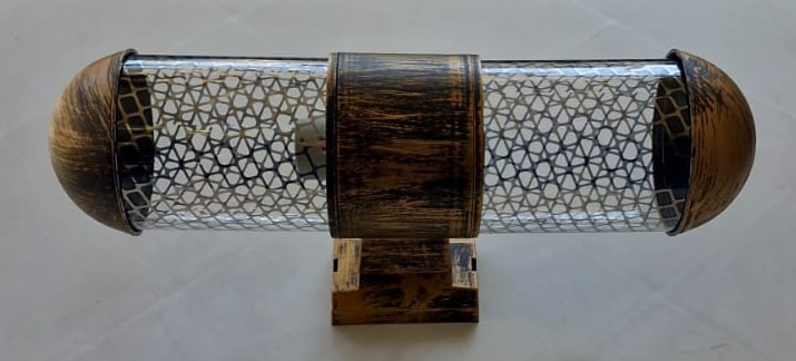 კედლის სანათი ბადით ორმხრივი ნათებით XF02/2(ოქროსფერი)