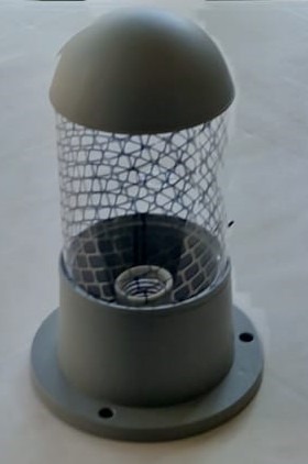 კედლის სანათი ბადით პირდაპირი სამაგრით XF02/1, LAWN(ნაცრისფერი)