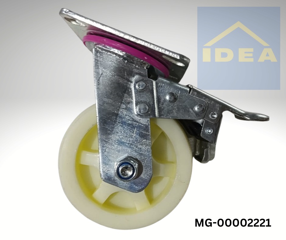 ხარაჩოს ბორბალი;13სმ, ჩამკეტი; თეთრი   360° (5-26)