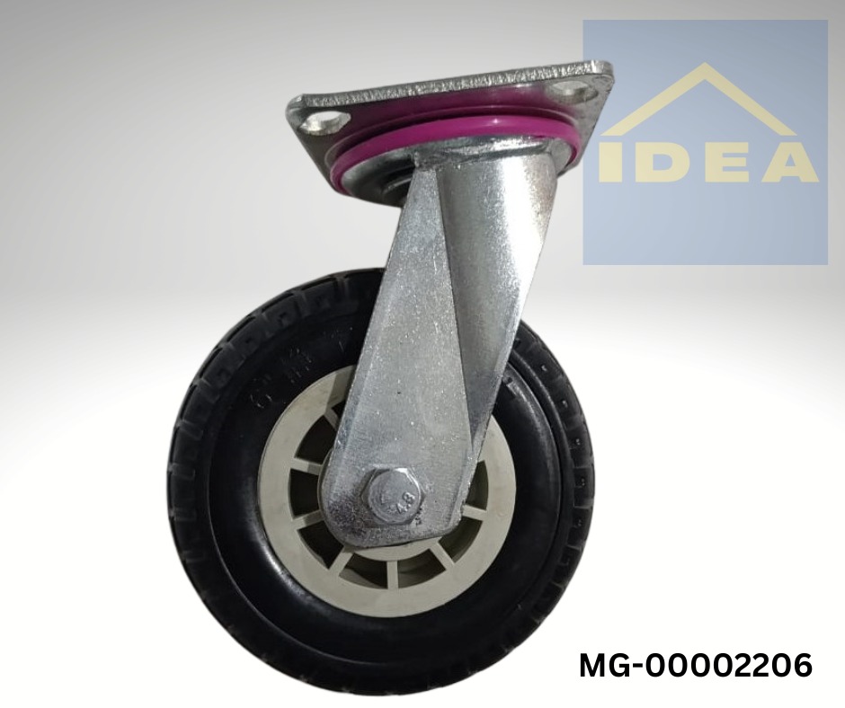 ხარაჩოს ბორბალი;14სმ  შავი, 360° (5-11)