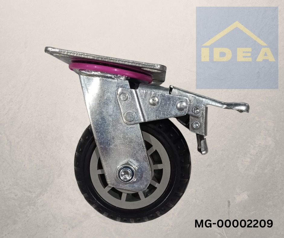 ხარაჩოს ბორბალი; 13სმ ,ჩამკეტი,შავი ,360° (5-14)