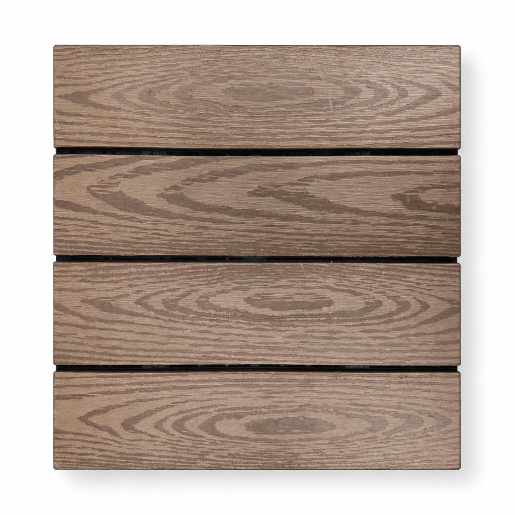 სატერასე იატაკის ასაწყობი ფილა დეკი ხის ეფექტით;30სმx30სმ (01-101)